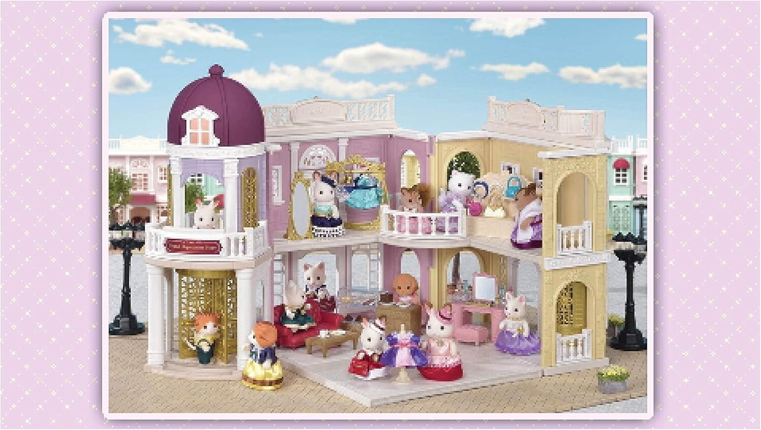 Town Series Grand Department Store Gift Set - 3-in-1 Dollhouse Playset for Kids