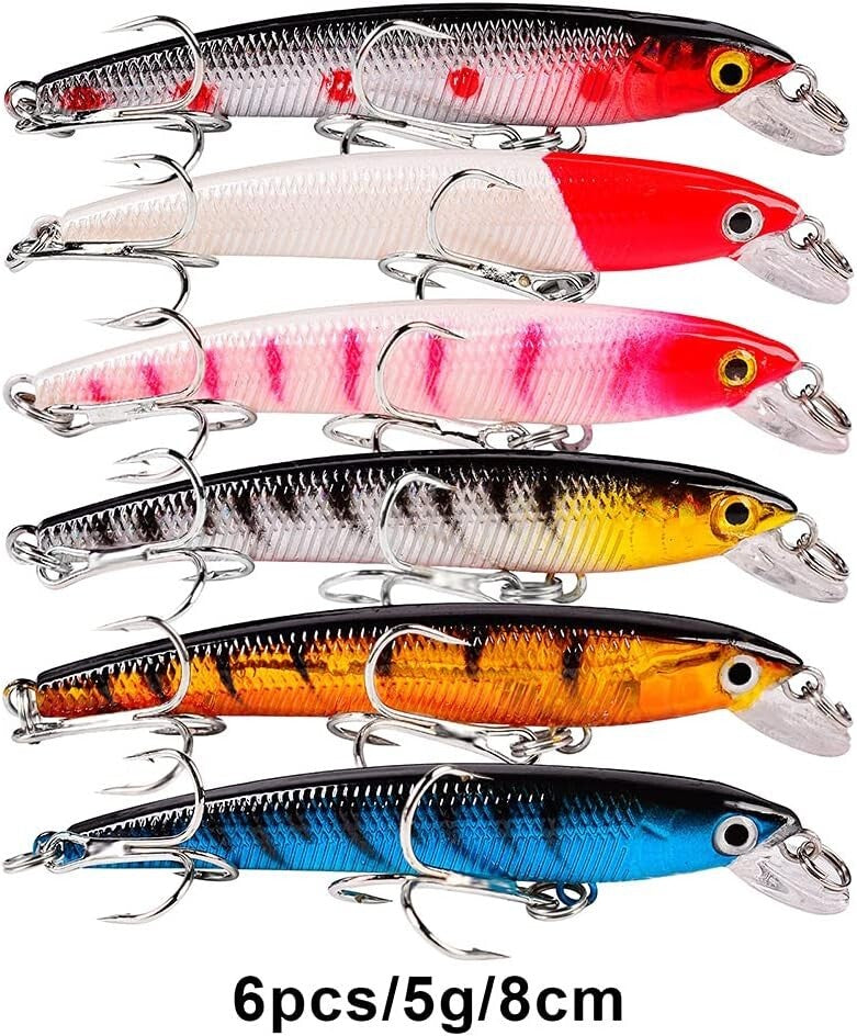 Versatile 56-Piece Fishing Lure Collection - Perfect for Freshwater & Saltwater