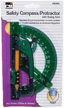 Load image into Gallery viewer, Precision Safety Compass and 6-Inch Protractor Combo - Assorted 12 Packs