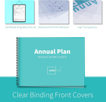 Load image into Gallery viewer, Professional Binding Covers Set: 50 Clear PVC &amp; 50 Sand-Textured, 11 x 17 in