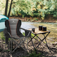Load image into Gallery viewer, Ergonomic Padded Folding Camping Chair with Cooler &amp; Cup Holder - Twin Pack