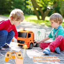 Load image into Gallery viewer, Benz Licensed Remote Control Garbage Truck Toy with Lights &amp; Sounds - 1/20 Scale