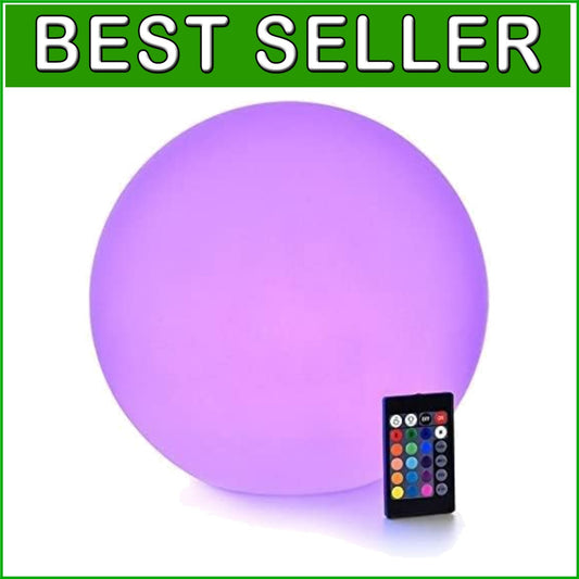 Art Deco 12-Inch Cordless Dimmable LED Light Ball - Perfect for Pools & Parties