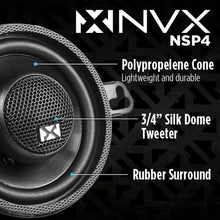 Load image into Gallery viewer, Durable 300W 4-Inch Coaxial Car Speakers - Easy Install for Ultimate Sound