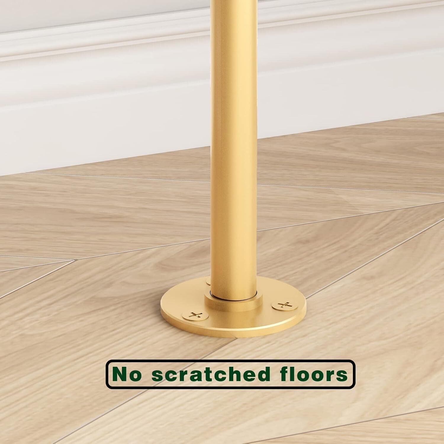 Industrial Gold Wall-Mounted Clothing Rack with Double Rods for Elegant Storage