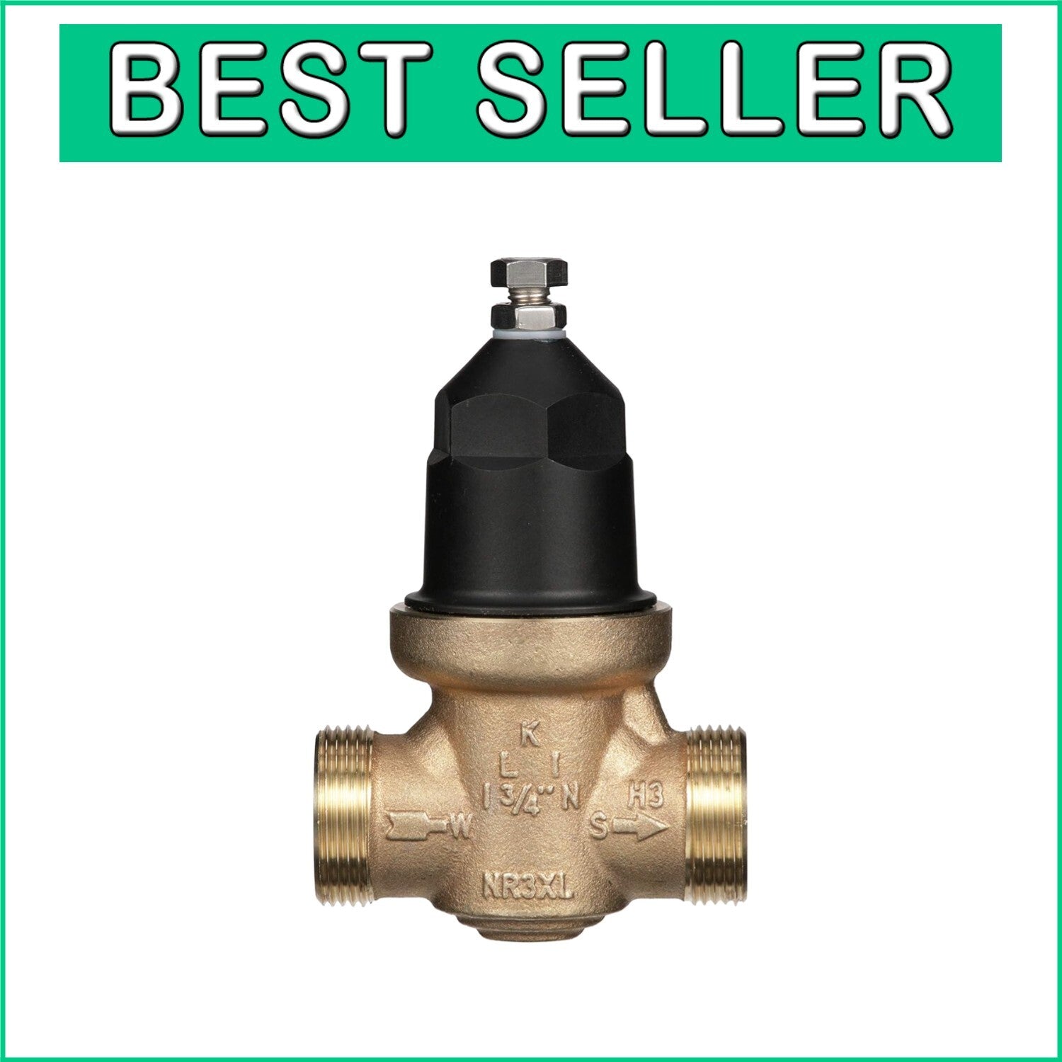 Efficient 3/4" Brass Pressure Reducing Valve with Quick-Access Cartridge Design