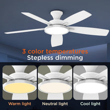 Load image into Gallery viewer, Versatile 52-Inch Ceiling Fan with Remote &amp; Reversible Blades for Year-Round Use