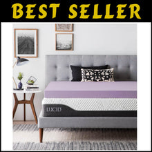 Load image into Gallery viewer, Ultra-Plush 4-Inch King Size Lavender Memory Foam Topper with Ventilated Design