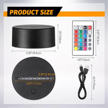 Load image into Gallery viewer, Energy Efficient 3D LED Display Bases - 12 Pack with Remote Control &amp; USB Power