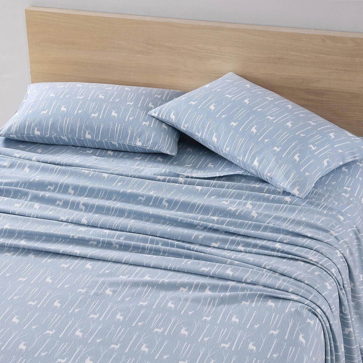 Deep Pocket King Sheet Set in Birch Forest - Extra Soft Cotton Flannel