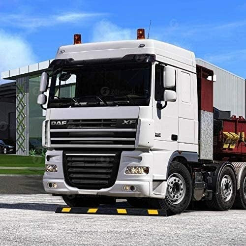 Heavy-Duty Parking Guide with Reflective Tape – 72” Rubber Car and Truck Stop