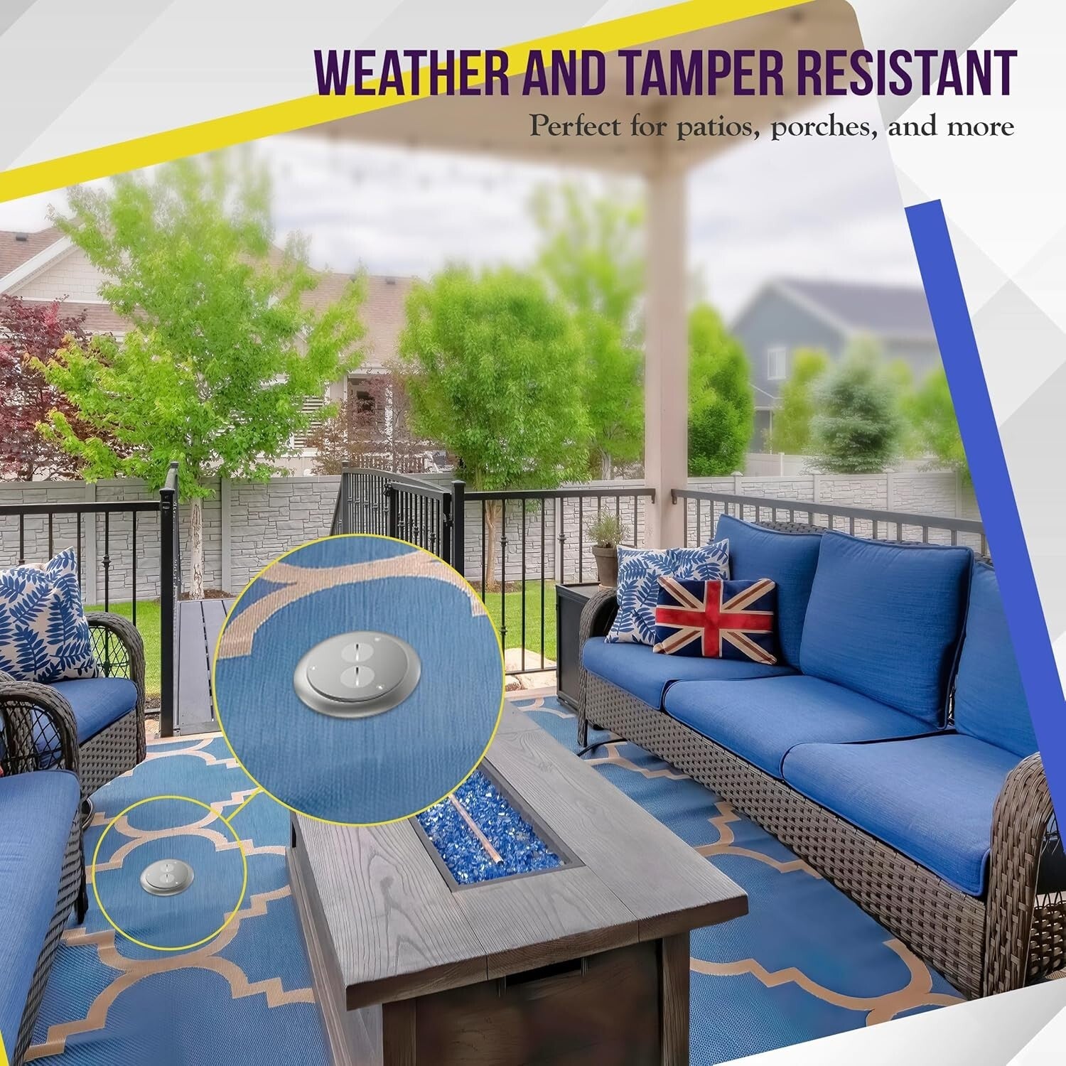 Durable 4" Round Power Box with Tamper Resistant and Weatherproof Capabilities