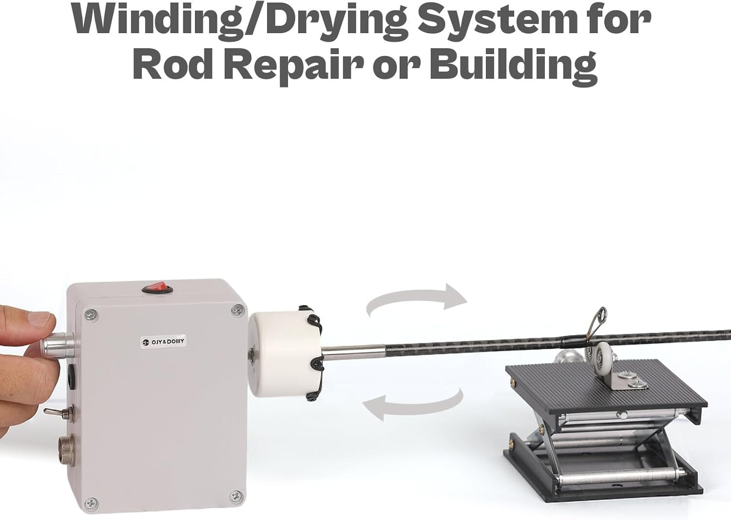 Comprehensive Fishing Rod Repair Kit with Pedal for Effortless Epoxy Drying