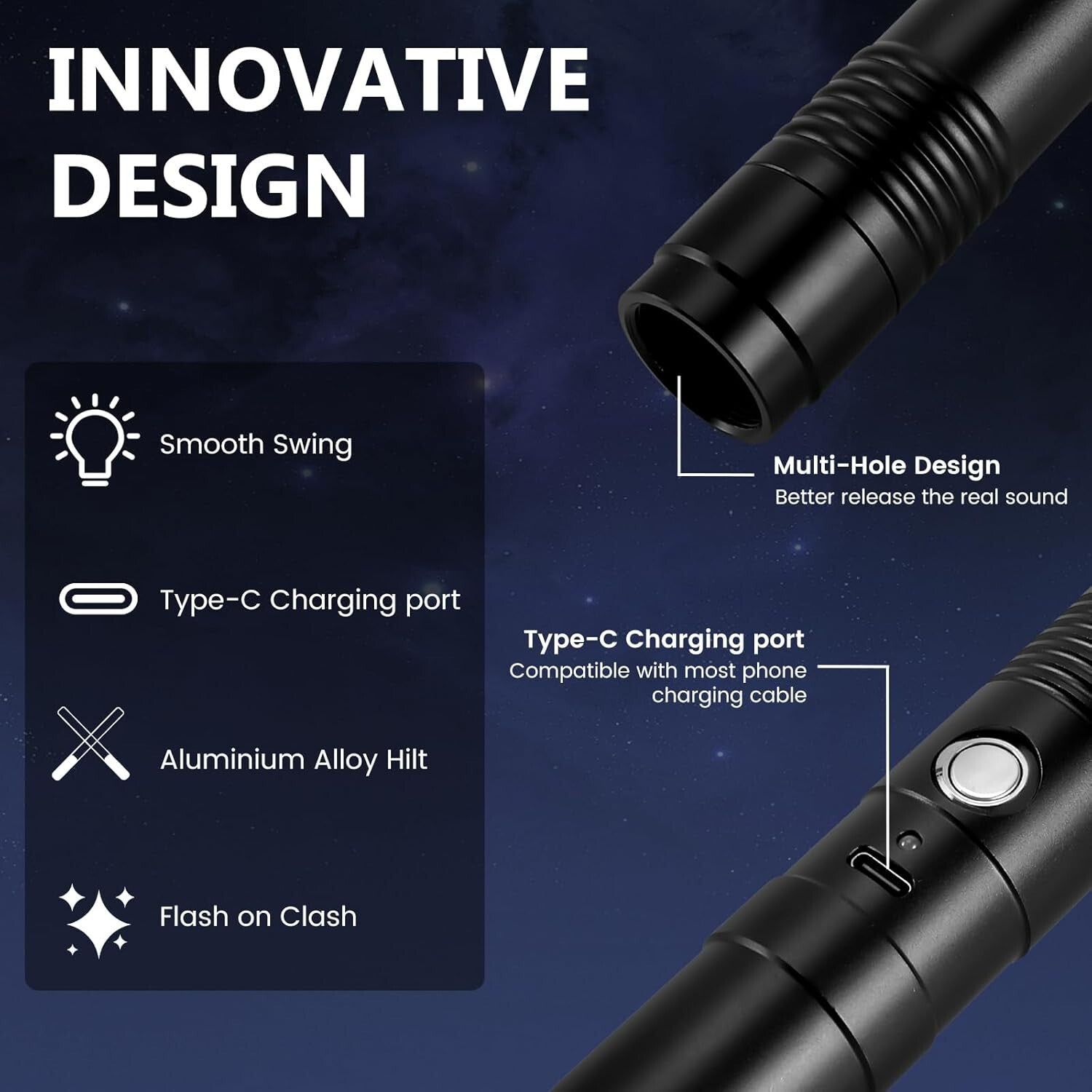 Aviation Aluminum RGB Lightsaber with Sound Effects - Perfect for Kids & Teens