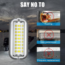 Load image into Gallery viewer, High-Performance Marine LED Boat Light - 1200 Lumens, Polished Stainless Steel