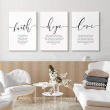 Load image into Gallery viewer, Elegant 3-Piece Bible Verse Wall Art - 16x24 Framed Canvas Prints for Any Room