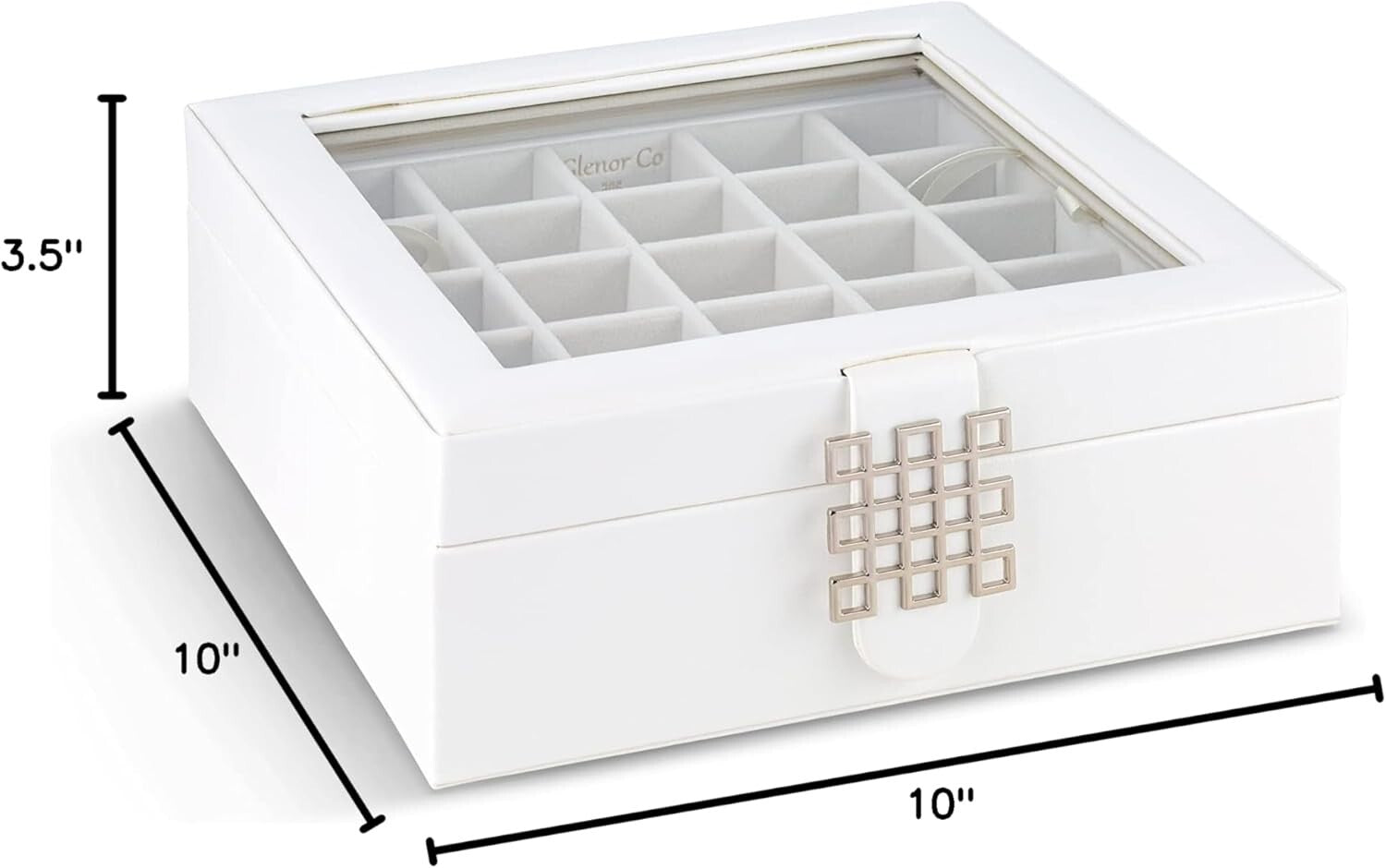 Elegant Earring Holder - 2 Layer Jewelry Box with 50 Compartments & Gift Box