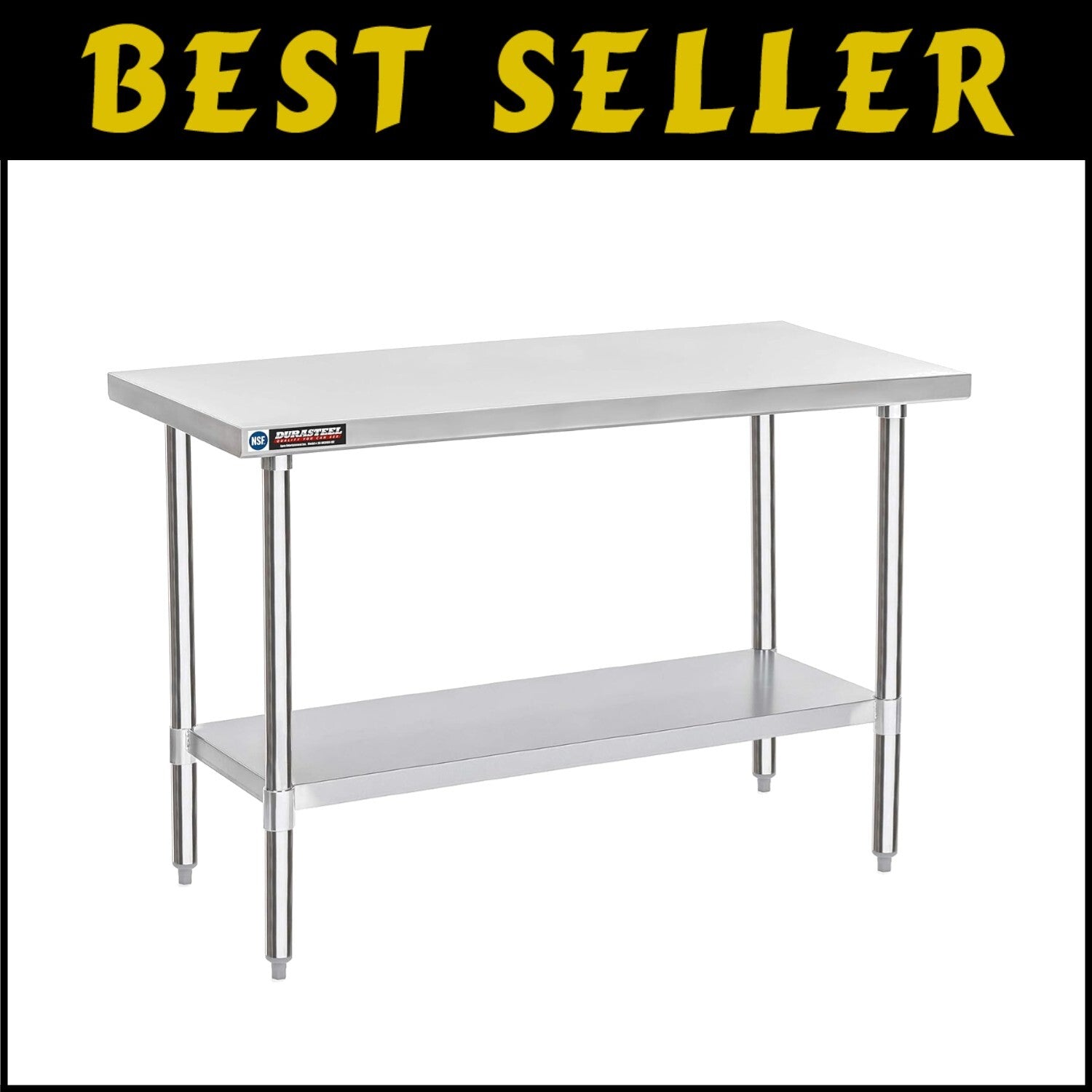 Stainless Steel Workbench 24x60 for Commercial Use - Easy Assembly & Maintenance