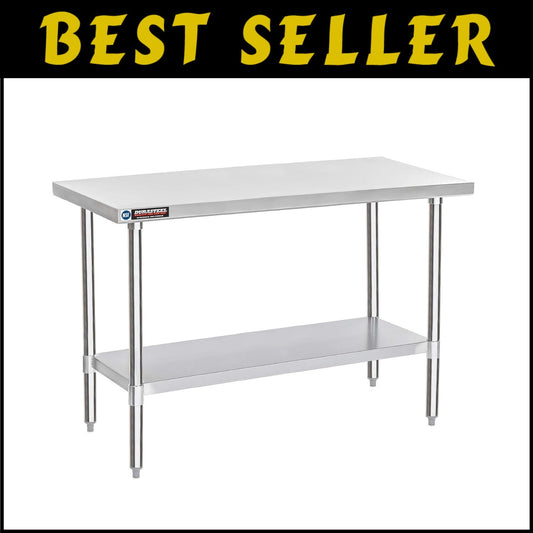 Stainless Steel Workbench 24x60 for Commercial Use - Easy Assembly & Maintenance