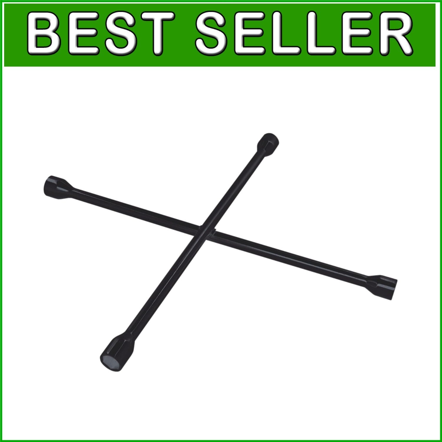 Ergonomic 4-Way Lug Wrench for Trucks - 25" Drop Forged Steel Design