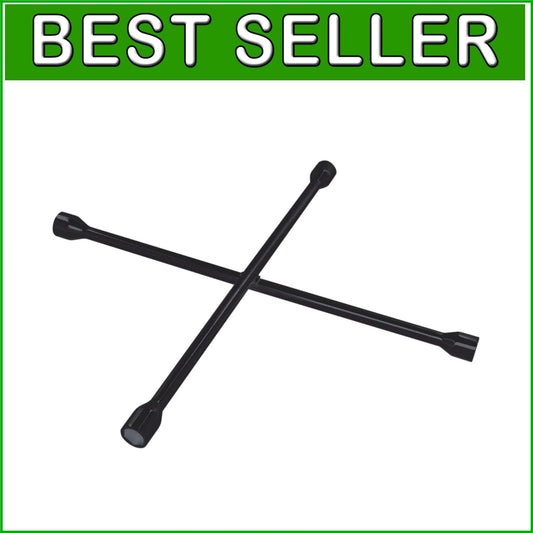 Ergonomic 4-Way Lug Wrench for Trucks - 25" Drop Forged Steel Design