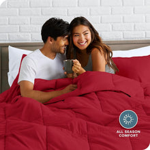 Load image into Gallery viewer, All-Season Ultra-Soft Comforter Set for Oversized King Beds - Red &amp; Modern Look