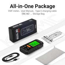 Load image into Gallery viewer, Compact EMF Detector with Tricolor LCD for Home &amp; Office Safety Inspections