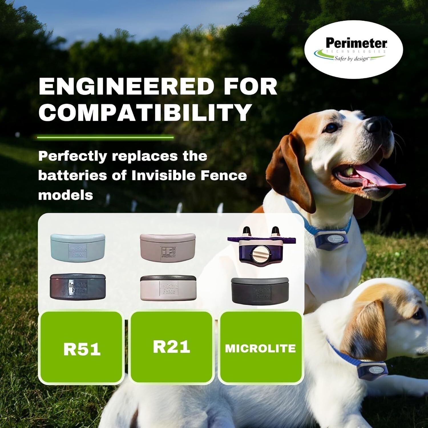 Waterproof Invisible Fence Battery Replacement for Dogs - Includes Pet Towels