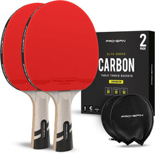 Load image into Gallery viewer, Premium Carbon Ping Pong Paddles - Pro-Level Rackets with 7-Ply Control | 2-Pack