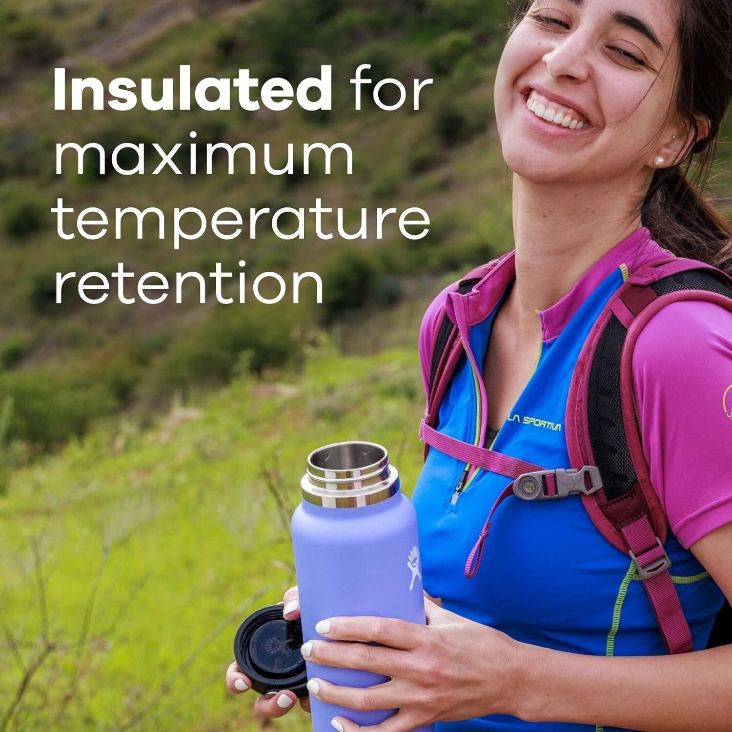 Stylish 40 oz Stainless Steel Water Bottle - Dishwasher Safe & Insulated