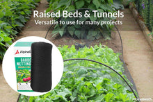 Load image into Gallery viewer, Extra Strong 15 x 50 ft Garden Netting for Deer and Pest Protection - Black Mesh