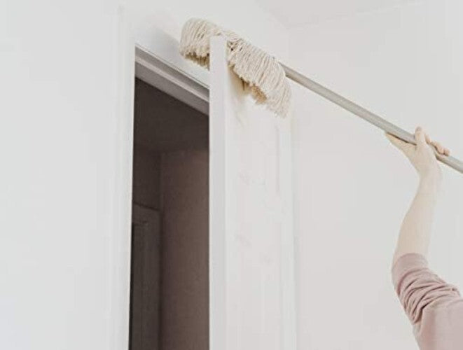 Versatile Cotton Dry Mop with Frame & Adjustable Handle for Hard-to-Reach Areas