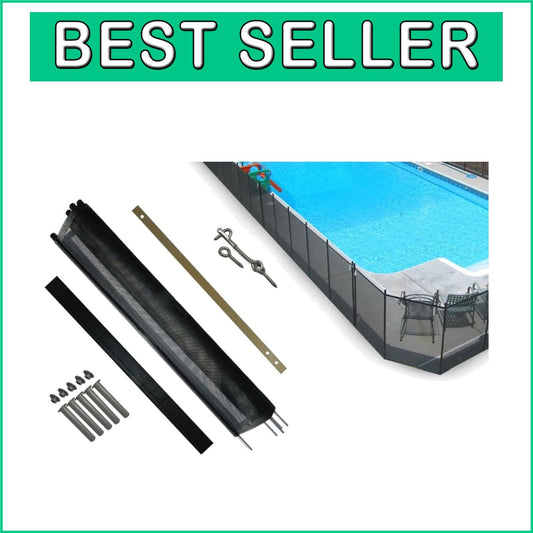 4' Height Mesh Pool Fence DIY Kit - Sturdy Black Safety Solution by Life Saver