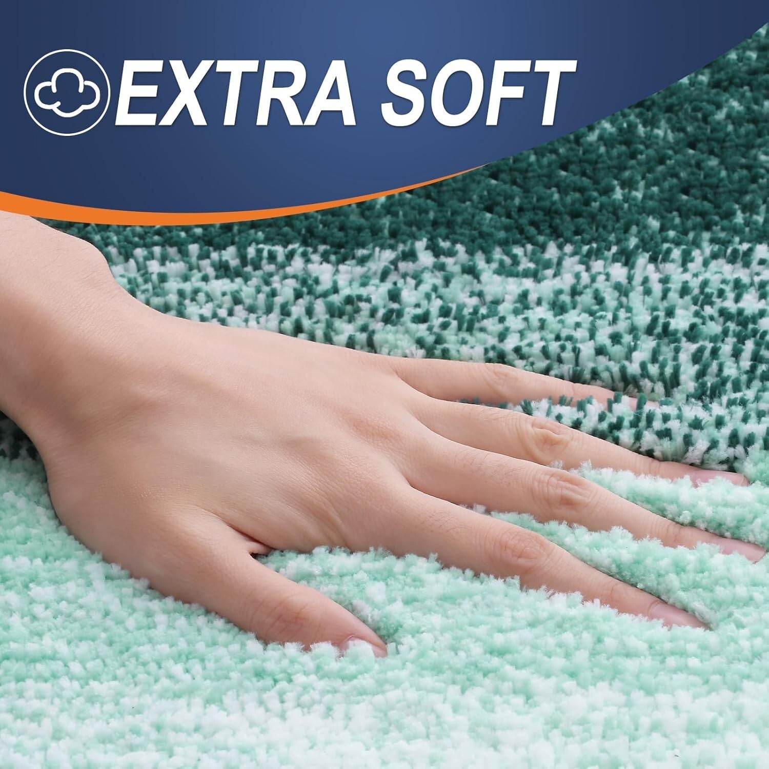 Elegant Rubber-Backed Microfiber Bath Mat 36x24 - Soft, Washable & Non-Slip