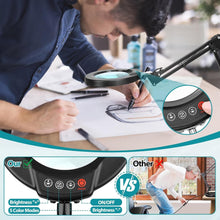 Load image into Gallery viewer, Hands-Free 10X LED Magnifying Lamp &amp; Desk Light - Perfect for Reading &amp; Crafts