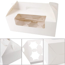 Load image into Gallery viewer, Compact 50pcs Cupcake Boxes with Clear Window - Easy Assembly for Every Occasion