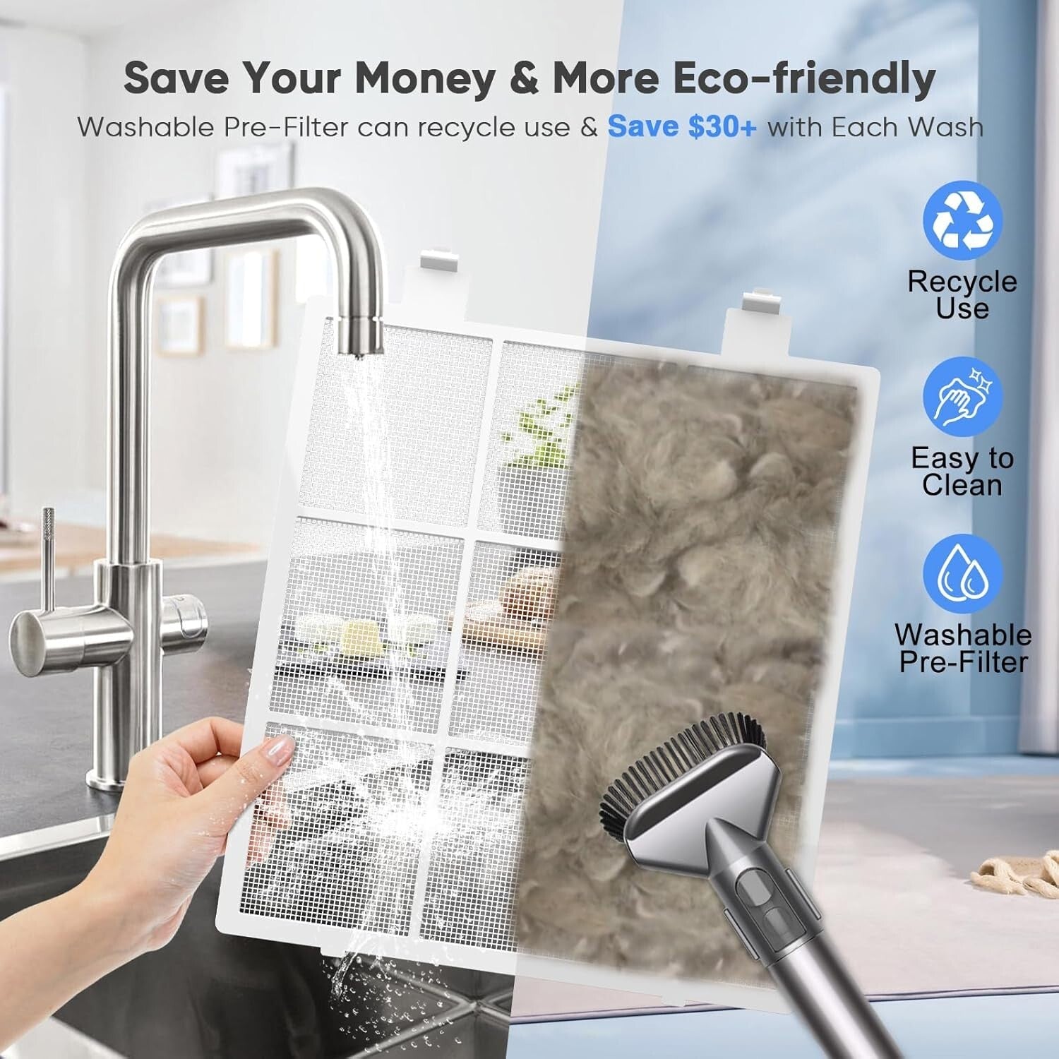 Dual Air Intake H14 HEPA Air Purifier for Home - Maintains Healthy Air Quality