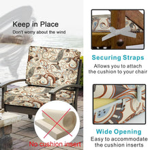 Load image into Gallery viewer, UV-Resistant Vintage Cushion Slip Covers with Ties - Fits 24x22x4 Inch Chairs