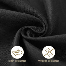Load image into Gallery viewer, Versatile 132" Diameter Black Round Tablecloths - Events &amp; Daily Use 2 Pack