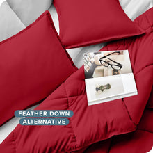 Load image into Gallery viewer, All-Season Ultra-Soft Comforter Set for Oversized King Beds - Red &amp; Modern Look