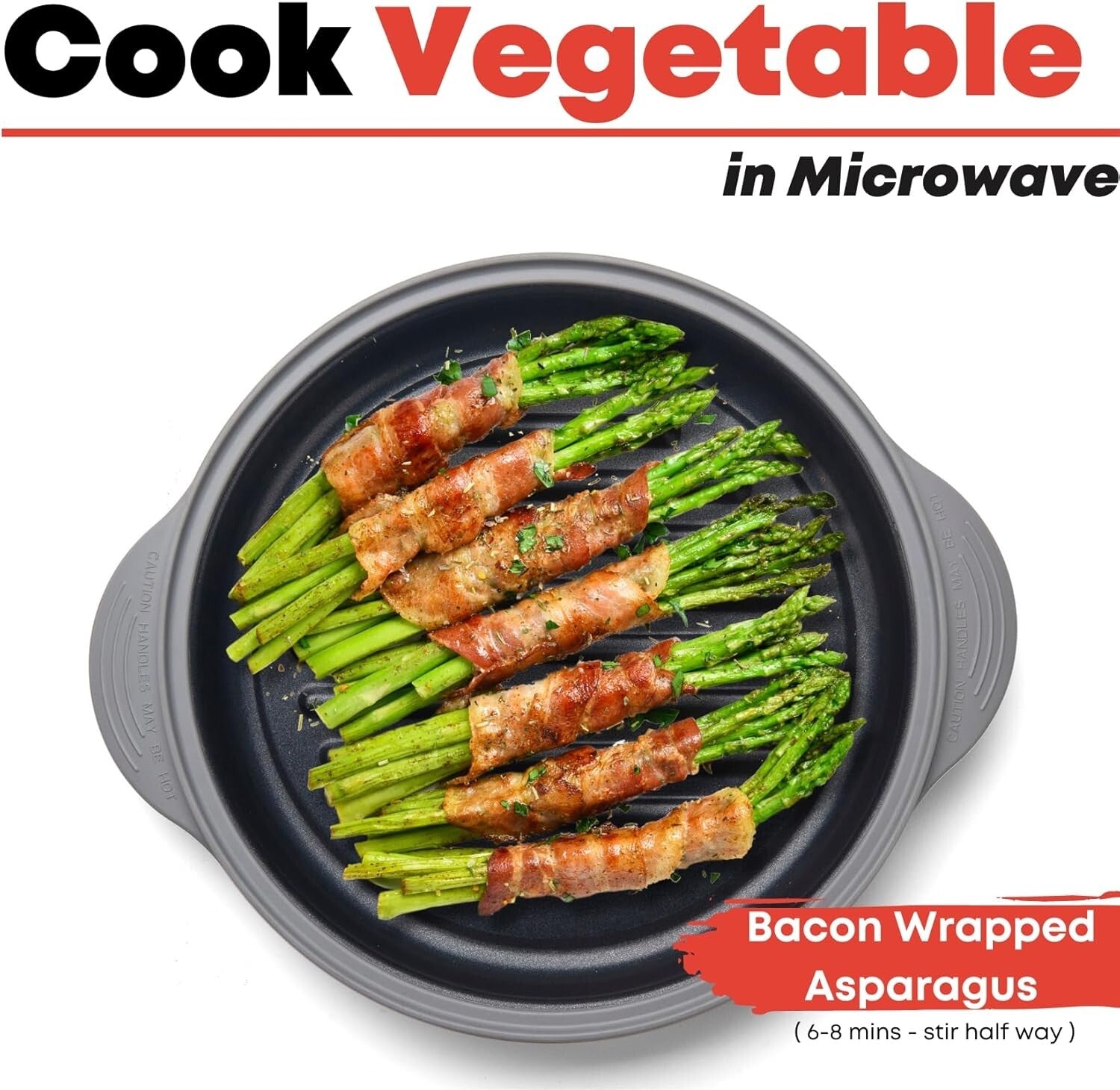 Quick & Easy Microwave Grill Pan - Ideal for Crispy Cooking, Dishwasher Safe
