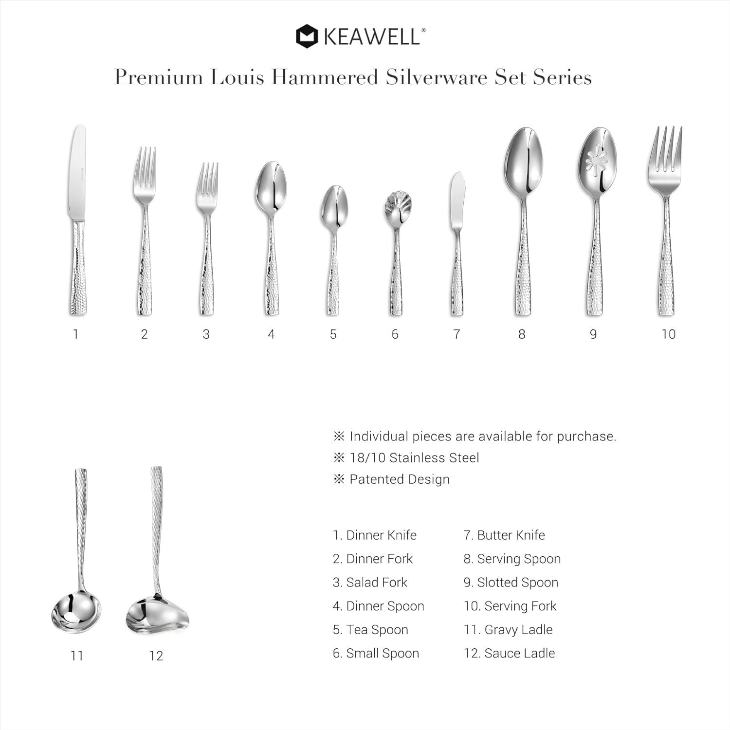 Elegant 65-Piece Premium Stainless Steel Flatware Set - Comfort & Durability