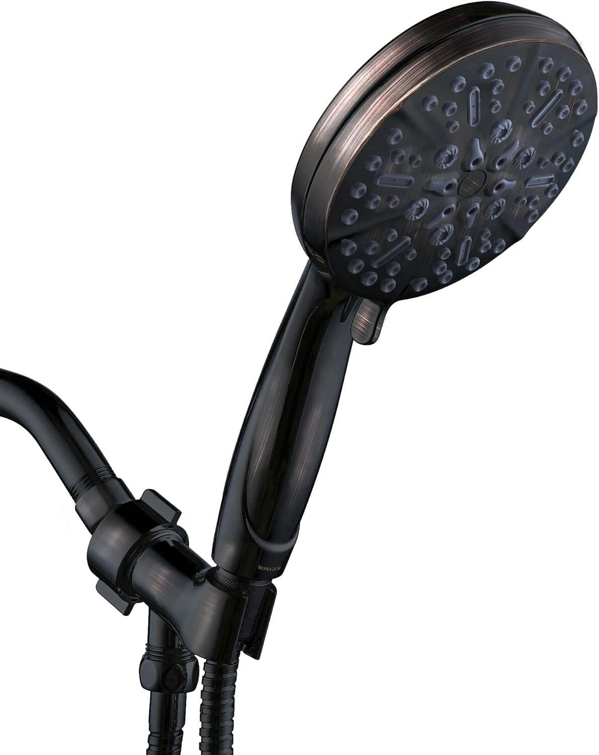 Designer High Flow Rain Showerhead - Handheld & Adjustable Holder Included