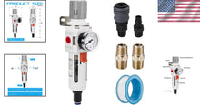Load image into Gallery viewer, Auto Drain Air Filter/Regulator Combo with 5 Micron Filter &amp; Metal Bracket