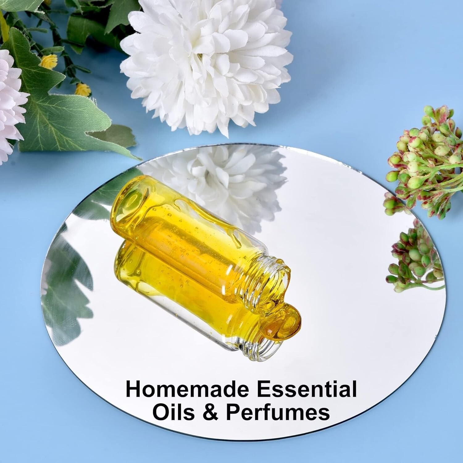 Lightweight 100 Pack 30ML Borosilicate Glass Vials - Perfect for Essential Oils