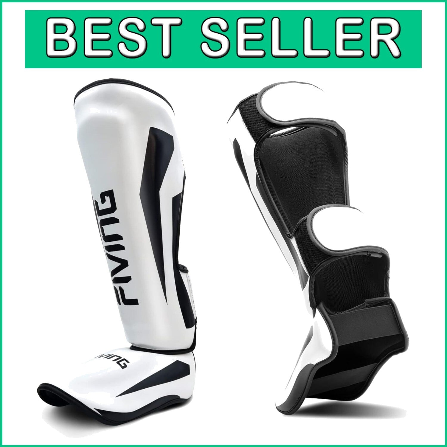 Adjustable MMA Shin Guards - Padded Muay Thai Leg Guards for Premium Training