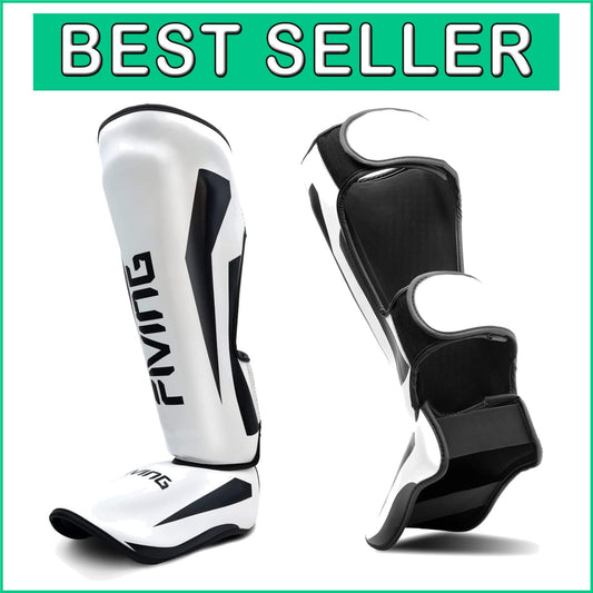 Adjustable MMA Shin Guards - Padded Muay Thai Leg Guards for Premium Training