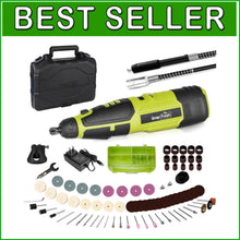 Load image into Gallery viewer, Versatile Cordless Rotary Tool Kit - 7 Speeds, Flex Shaft, 80+ Accessories