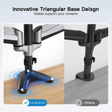 Load image into Gallery viewer, Versatile Articulating Triple Monitor Stand for Flat/Curved Screens - Easy Setup