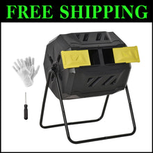 Load image into Gallery viewer, Octagonal 360° Rotating Composter with 16 Ventilation Holes - 43 Gallon Capacity